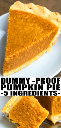 BEST PUMPKIN PIE RECIPE- Quick, easy, homemade from scratch with 5 simple ingredients. This classic Thanksgiving dessert is loaded with pumpkin pie spice, has a flaky pie crust and creamy filling with condensed milk. Can also be made crustless! From CakeWhiz.com #pie #pumpkin #pumpkinpie #dessert #dessertrecipes #thanksgiving #fall #baking