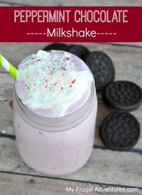 Peppermint Chocolate Milk Shake