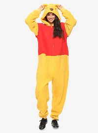 Ever feel like you're just a silly, old bear? Now you can be! This Pooh bear union suit from Disney's Winnie The Pooh can be worn as pajamas or a costume! What could be better? How about the fact that it's super fluffy and has a hood with Pooh's face and 3D ears?