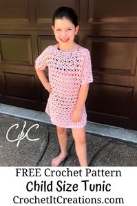 Kaycee Tunic Crochet Pattern in Child Sizes - Crochet it Creations