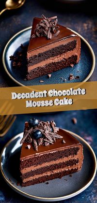 ✨ Decadent Chocolate Mousse Cake Recipe 🍫   Indulge in layers of chocolatey heaven with this show-stopping dessert that combines rich cake, silky mousse, and a glossy ganache. Perfect for any chocolate lover looking to impress! 👩‍🍳💖  #ChocolateLovers #MousseCake #DecadentDessert #IndulgeInChocolate #GanachePerfection