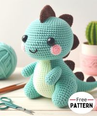 Crochet Cute Dinosaur Amigurumi Pattern Free