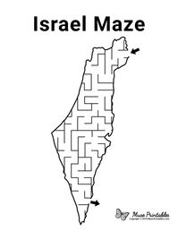 Free Printable Israel Maze