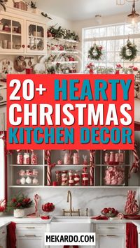 Transform your kitchen into a festive haven with these 20+ simple and elegant Christmas kitchen decor ideas for a timeless look. Whether it's a cozy farmhouse style or modern chic, these inspirations will elevate your holiday spirit. | Christmas decor | kitchen decorations | holiday style | festive accents | elegant kitchen | simple decor ideas | rustic charm | modern Christmas | timeless look | holiday decorations | cozy kitchen | seasonal decor | wreaths and garlands | table settings | DIY Christmas decor | minimalist design | colorful ornaments | warm lighting | kitchen accessories | festive tableware | winter decorations | cheerful vibes | home for the holidays | unique decor ideas | Christmas atmosphere.