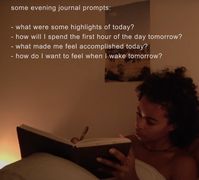 evening journal / journaling prompts / prompts / spirituality / night routine/ night time routine / journal / mental healthy / nighttime routine All credits to: yt- Cam Does It