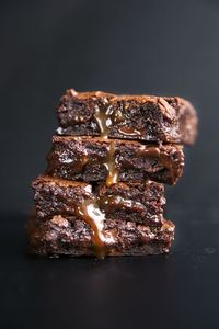 Can we just stop and talk about these salted caramel double chocolate brownies plz?