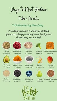 Need some more food ideas on how you can meet your 7-12 month old babies fiber needs? Check this out!! Click the link if you want to see more like this!