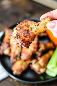 Air Fryer Chicken Wings are the best and crispiest wings ever! Done in less than 20 minutes, you'll never make wings another way again!