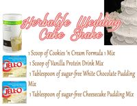 Herbalife Wedding Cake Shake recipe - add almond milk & fresh fruit!