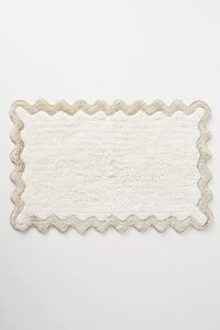 Maeve by Anthropologie Scalloped Cotton Bath Mat | Anthropologie