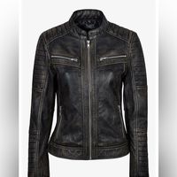 Lamb Skin Leather Jacket. New With Tags