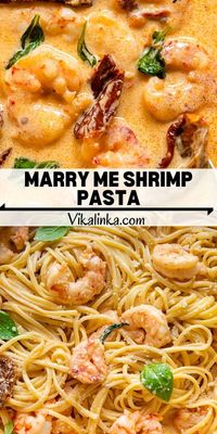 I was all in the last time there was a Marry Me recipe, but this time the pressure is off. Yes, Marry Me Shrimp Pasta is romantic plate of succulent pink prawns resting on a soft bed of linguine drenched in sun-dried tomato and cream sauce, but who says you can’t be single and live happily ever after too?