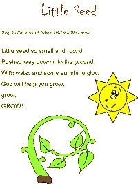 Matthew 13:1-23; Mark 4:1-20; Like 8:4-15: Parable of the Sower; "Little Seed" Printable Song Templates