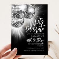 Disco Party birthday Invitation | Zazzle