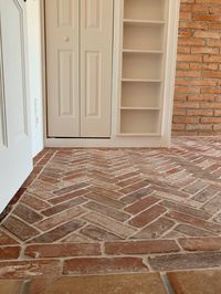 Our Brick Floors - My Vintage Porch