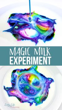 You have to try this cool Magic Milk Experiment! Teach your kids about colors, chemical reactions, and blow their minds at the same time. My daughter loved watching this experiment again and again. #chemistry #science