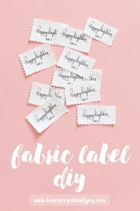 Tutorial: Make your own fabric labels