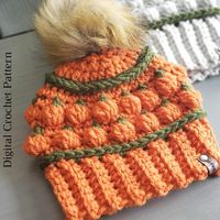 Pumpkin Spice Beanie Crochet Pattern Crochet Pumpkin Hat PDF | Etsy