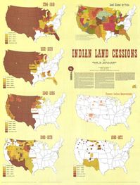 Indian land cessions in #USA, #map by Sam B. Hilliard of Louisiana State #america