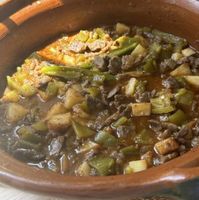 Bistec Ranchero-Beef & Potatoes with Green Chile