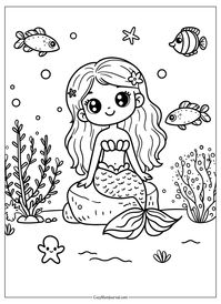 20 Free Printable Coloring Pages - Underwater & Ocean life