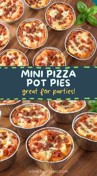 Turn dinner into a fun event with these mini pizza pot pies! Easy to make, loaded with your favorite toppings, and totally delicious.