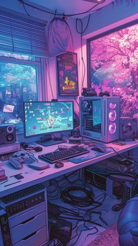 #wallpaper #lofi #kawaii #gaming #pc #gamingroom #cozygames