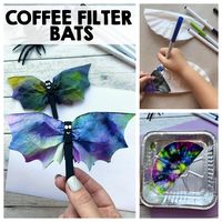 Coffee Filter Bats - I Heart Arts n Crafts