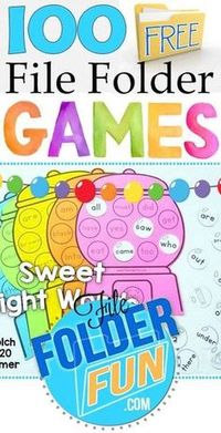 Hundreds of Free File Folder Games at FileFolderFun.com Games organized by theme or grade level (preschool through third grade)