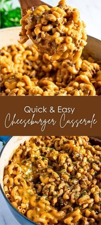 Quick & Easy Cheeseburger Casserole - A One-Dish Family Favorite