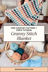 Create a cozy masterpiece with the Colorful Granny Stitch Crochet Blanket! Use leftover yarn to add a splash of color to your home decor.