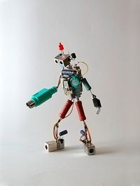 Lenny Lenfesteys creates these awesome tiny sparebots using spare computer parts, LEDs, and other electronic scraps. See also his collections of tiny planes, and wonderful tiny rockets. (via make)