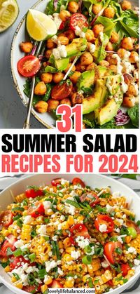 Looking for the ultimate summer salad recipes for 2024? This blog has everything from hearty summer salads for a crowd to delightful summer salads with fruit. Whether it's a BBQ or a summer dinner, they have vegan and gluten-free options and the tastiest summer salad dressings. Check it out!