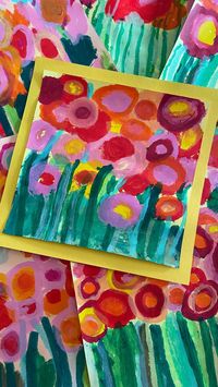 Painted Paper Art | Laura Lohmann | Monet’s Garden Path. Chalk and tempera paint. 3rd grade artists created these beauties. #paintedpaperartlessons #arthistoryforkids #kidsart | Instagram