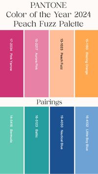 PANTONE Color of the Year Peach Fuzz Palette | Pairings