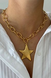 Antiqued gold star pendant necklace, 16in. Item #STARNECKLACE Size/Fit One Size.