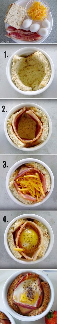 Breakfast In A Cup by lickthebowlgood: Yum! #Bacon #Eggs #Breakfast_Cup