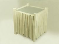 white bedside table square side table made of by FreeTreeStudio | see more at https://www.etsy.com/shop/FreeTreeStudio