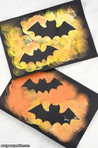 Bat Silhouette Halloween Art - Easy Peasy and Fun