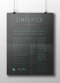 SIMPLIFICA Typeface by Kaiwa | Free on Behance #fonts #typography