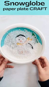 Kids will love creating this snow globe craft from paper plates. It is a wonderful winter craft. A free template is provided to get you started!