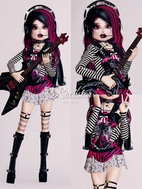 Outfit inspo for dress to impress <3 #rock #rocknroll #scene #outfits #clothes #inspofashion #blackpink #stripes #dresstoimpress