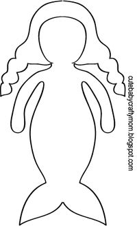 Mermaid outline craft - http://followthestray.hubpages.com/hub/Printable-Templates-for-Kids-Crafts