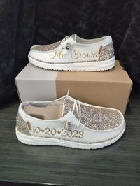 Hey Dude Wedding Custom Shoes - Etsy