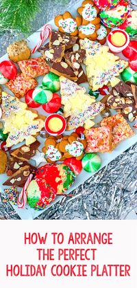 How to Arrange the Perfect Holiday Cookie Platter -- 'Tis the season for holiday cookies! But instead of just throwing them on a plate before your holiday party, use these tips for how to arrange the perfect holiday cookie platter (hint: always serve with eggnog!)| wearenotmartha.com  #eggnog #cookies #cookitplatter #cookieplate #holidays #christmas