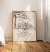 FRAMED Lord of the Rings Wall Art, That House Was a Perfect, Hobbit Hole Artwork, J.R.R. Tolkien Quote, Gift for LOTR Fan - Etsy