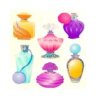 PERFUME BOTTLES Glittery Sandylion Stickers 1 Square Rare - Etsy