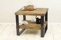 Reclaimed Wood Side Table 2 level coffee table by FreeTreeStudio | see more at https://www.etsy.com/shop/FreeTreeStudio