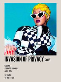 minimal aesthetic polaroid album poster for invasion of privacy by cardi b