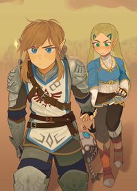 [BOTW] Link x Zelda (art by _yapsharlene) : zelda